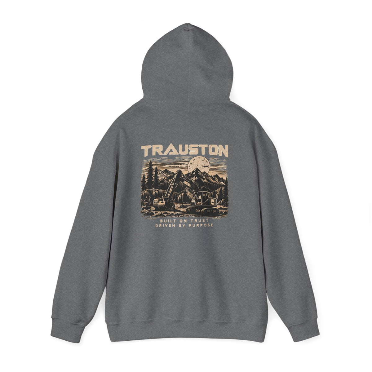 TRAUSTON | Excavator & Mountain Graphic Hoodie