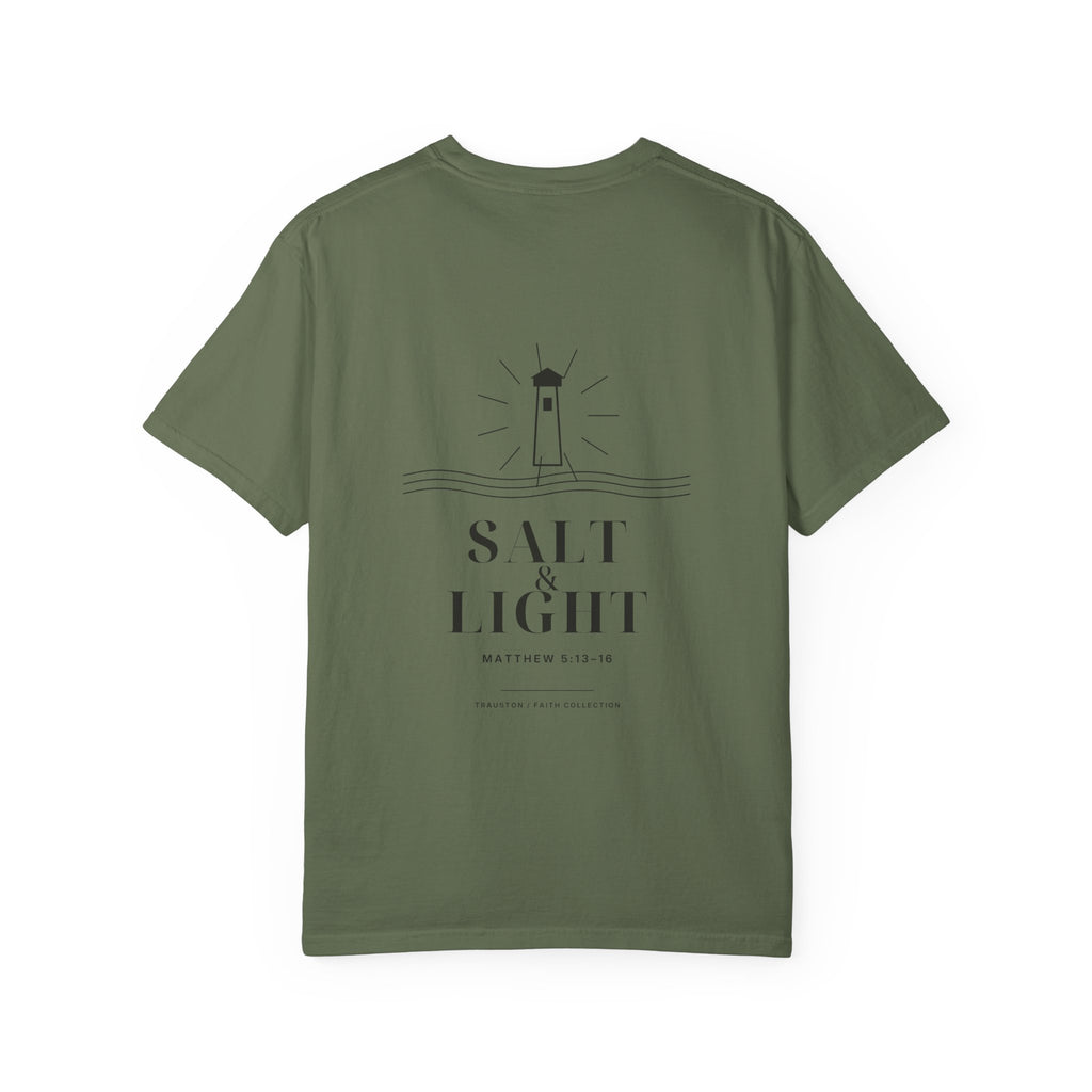 Salt and Light Garment-Dyed Tee — Dark Graphic
