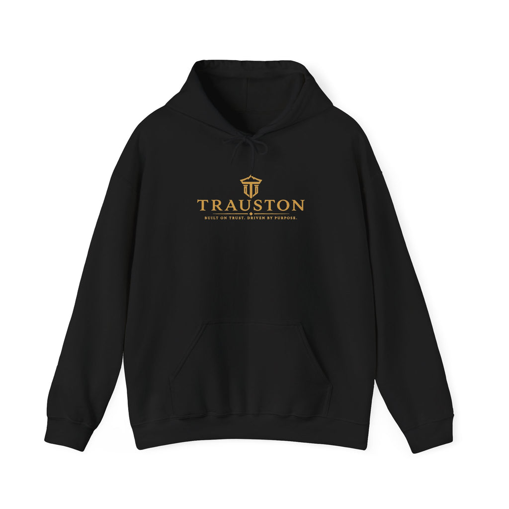 Front of the Stone Arch Logo Hoodie with a small TRAUSTON chest mark.