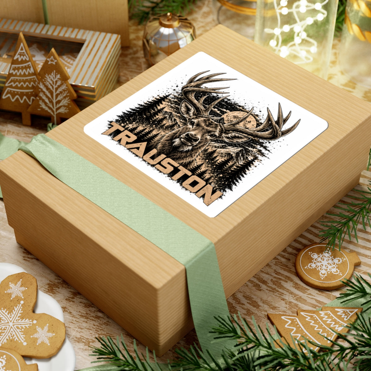 Deer Forest Kiss-Cut Sticker