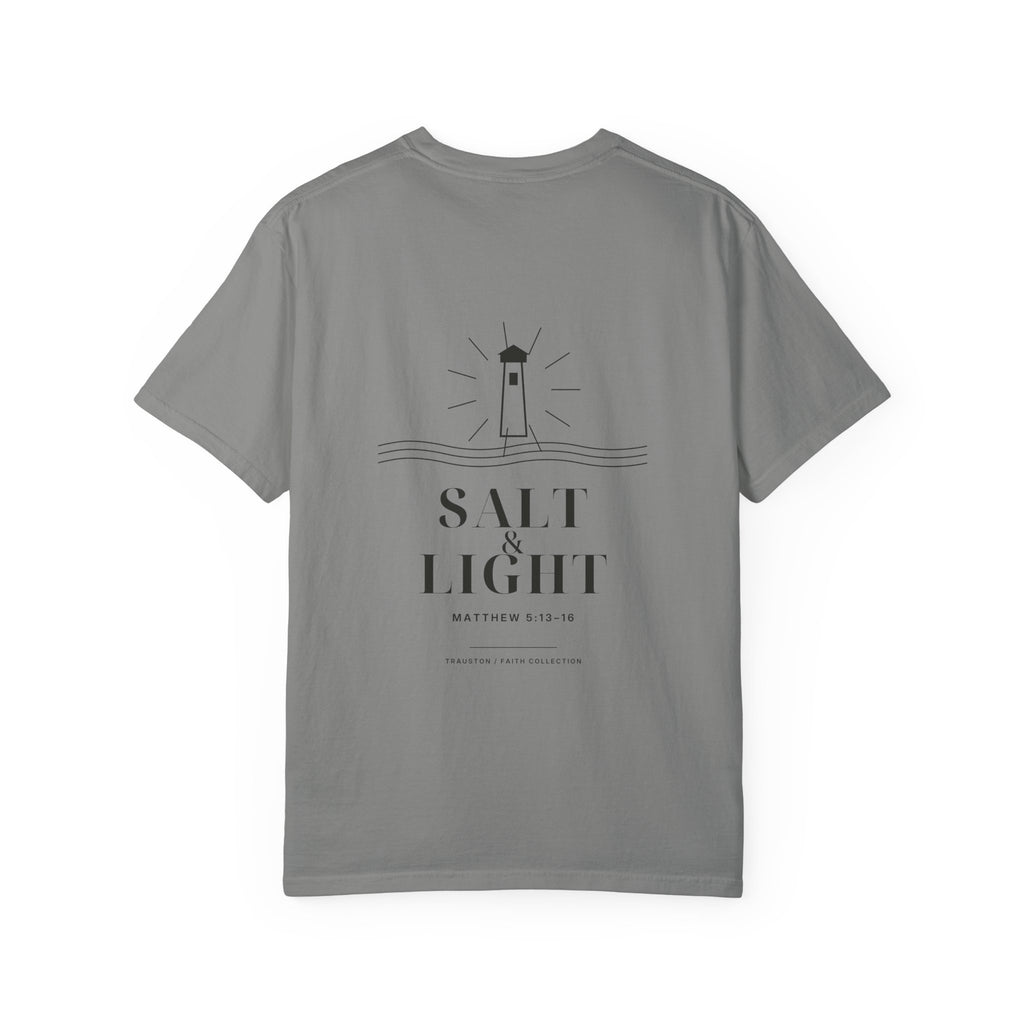 Salt and Light Garment-Dyed Tee — Dark Graphic