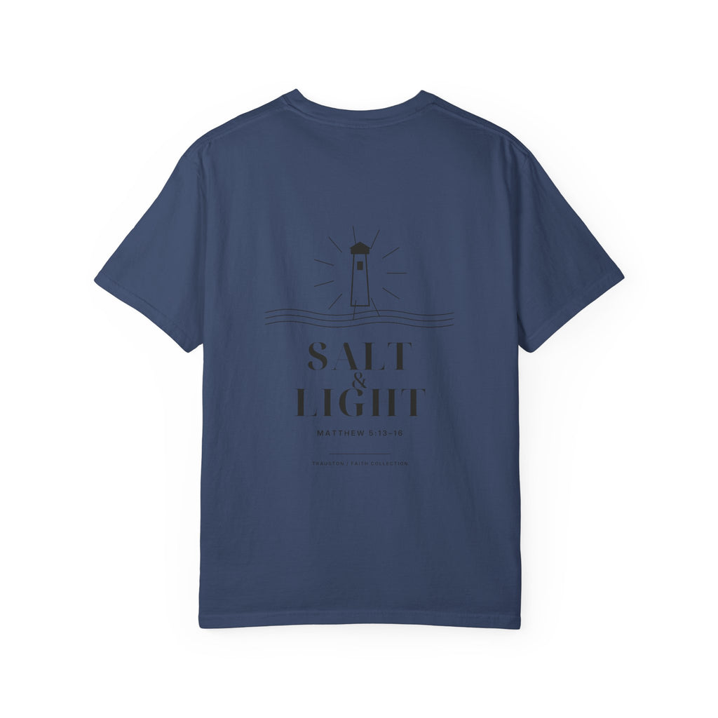 Salt and Light Garment-Dyed Tee — Dark Graphic