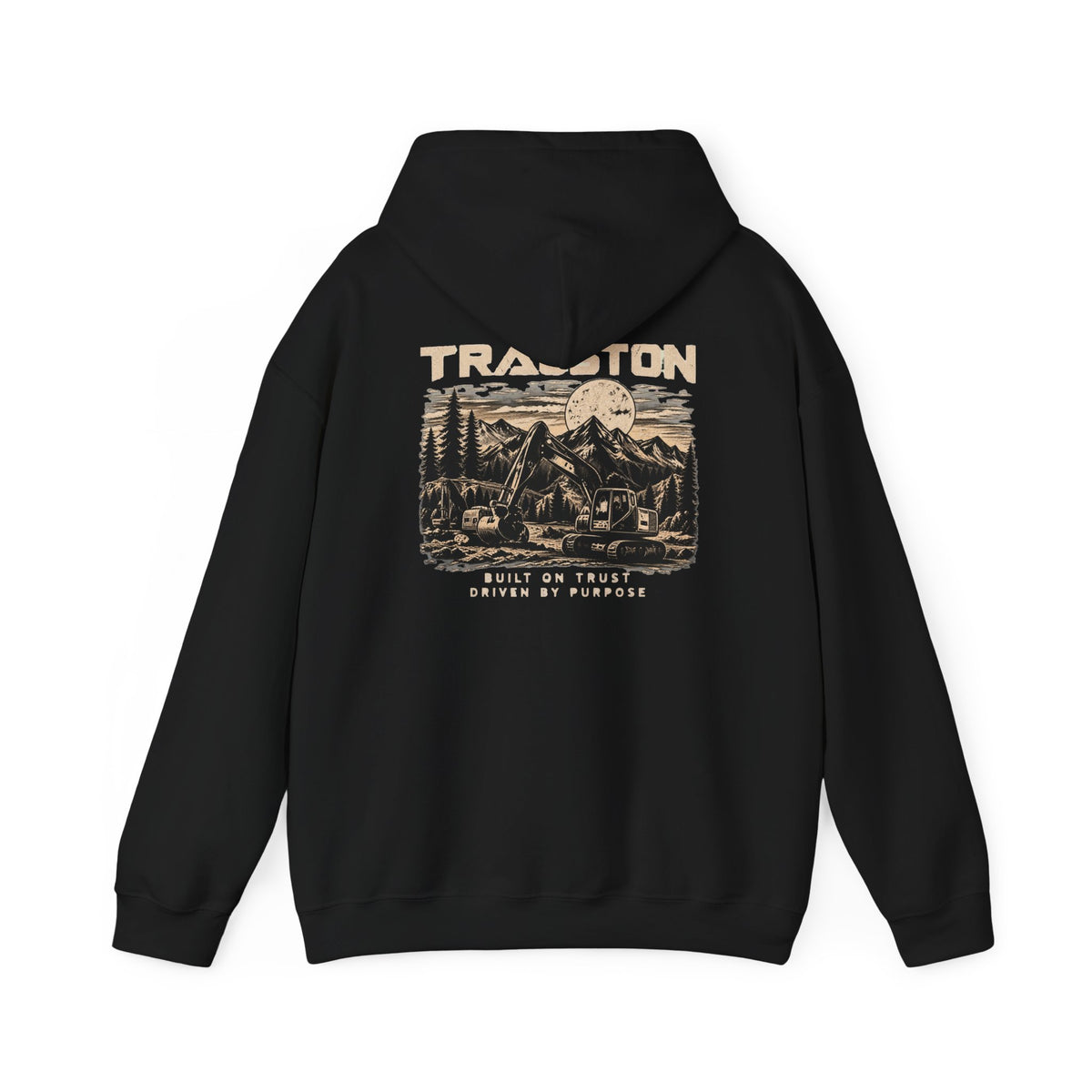 TRAUSTON | Excavator & Mountain Graphic Hoodie