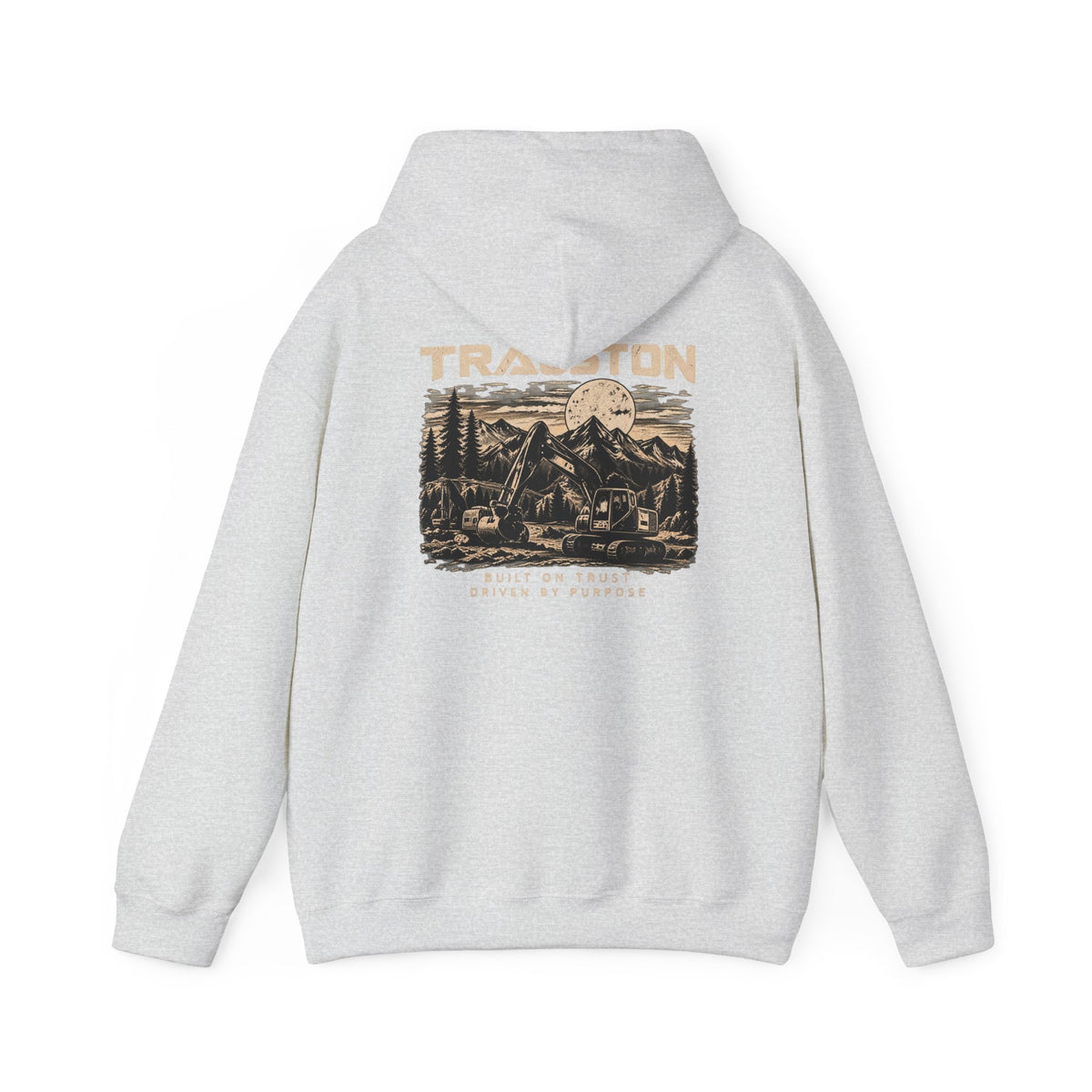 TRAUSTON | Excavator & Mountain Graphic Hoodie